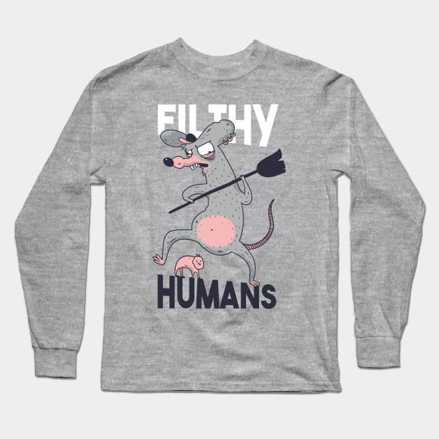 Humans Humor Long Sleeve T-Shirt by Urban_Vintage